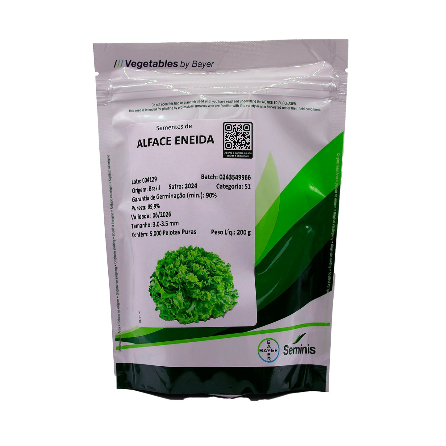 Alface Crespa Eneida - 5.000 sementes